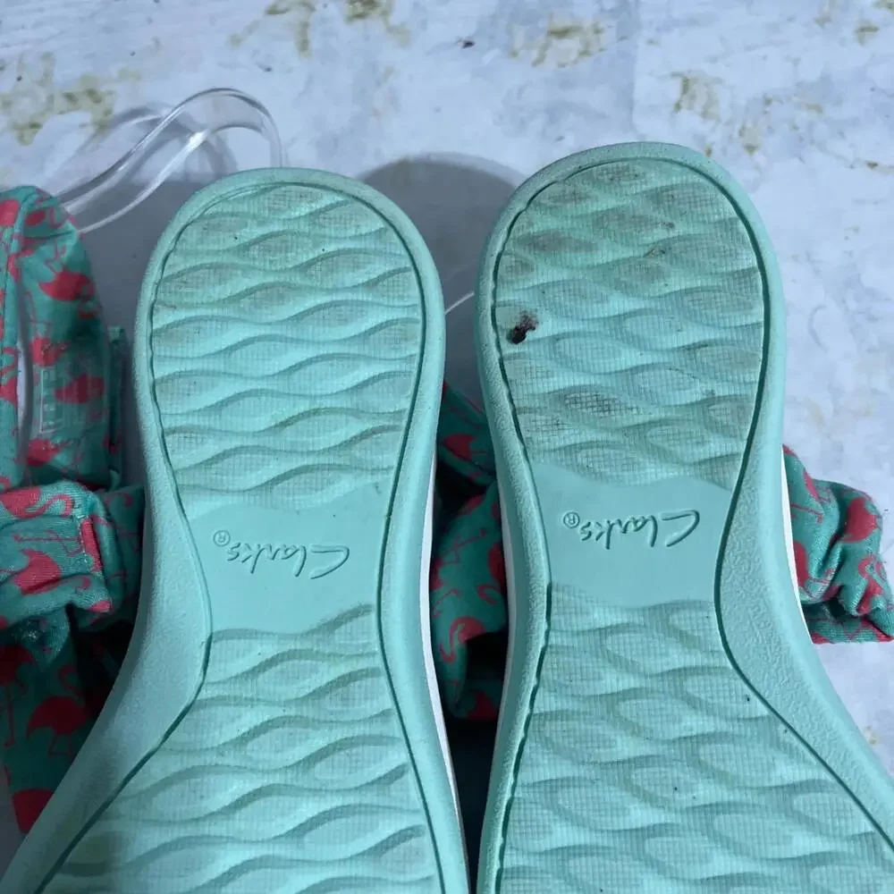 Clarks Arla Nicole Women's Size 9.5 Wide Shoes Green Comfort Slingback Sandals - Picture 11 of 12